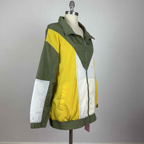 NWT Avec Les Filles Colorblock Zip-up Windbreaker Size Large - Picture 4 of 6